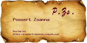 Possert Zsanna névjegykártya